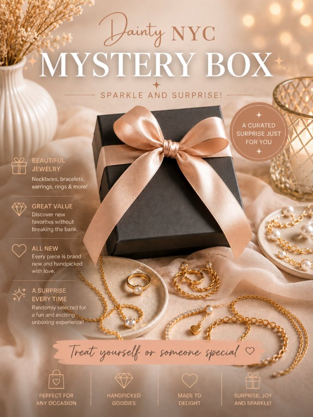 Jewelry Mystery Box | Surprise Bundle | Necklaces Rings Earrings